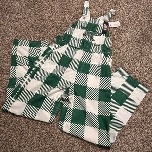 Philadelphia Eagles Kelly Green and White Checkered Overalls